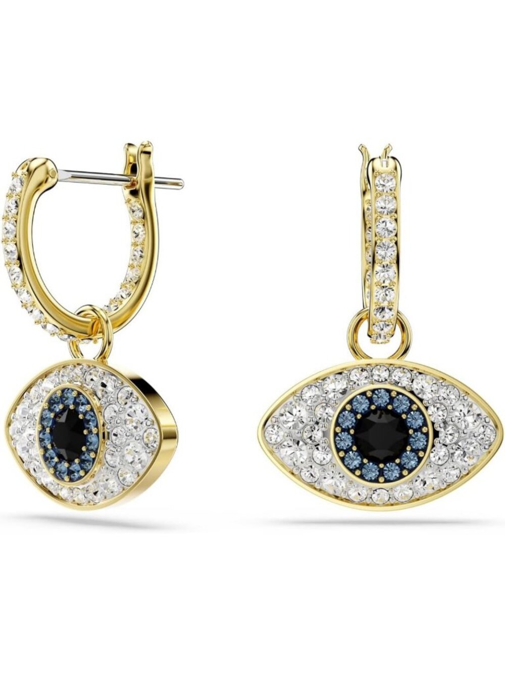 Evil Eye Drop Earrings in Blue & Gold-Tone Finish | Stylish Symbolic Jewelry